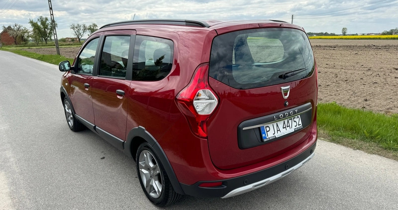 Dacia Lodgy cena 63999 przebieg: 14300, rok produkcji 2021 z Lipno małe 277